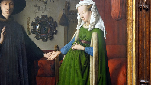 Jan Van Eyck, detail with woman, The Arnolfini Portrait | Flickr