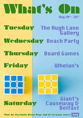 Our new What's On for this new week! Loads of activities, including weekend private trips guided by one of our teachers to different places around Ireland! Make sure to get involved!