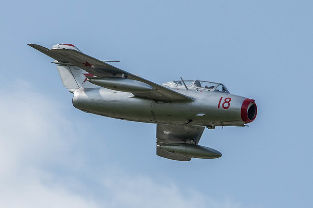 Flight 3, Mikoyan Gurevich MiG-15UTI, N104CJ, Wings and Wheels Airshow, 2018