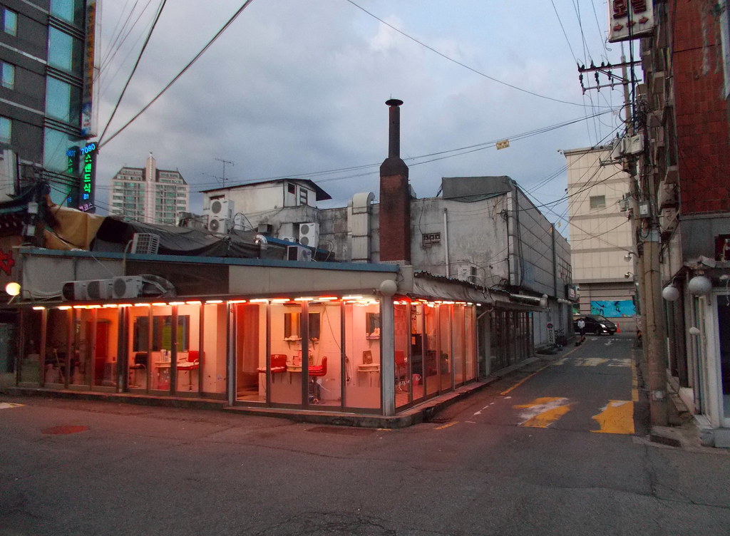 Seoul Korea Cheongyangyi red light district circa 2014 "Windows" a
