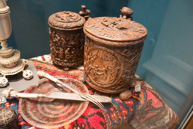 Intricately carved containers