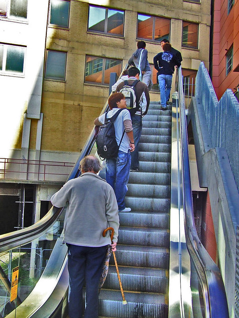 UTS esculators (moving stairs) with Shadows & Highlights
