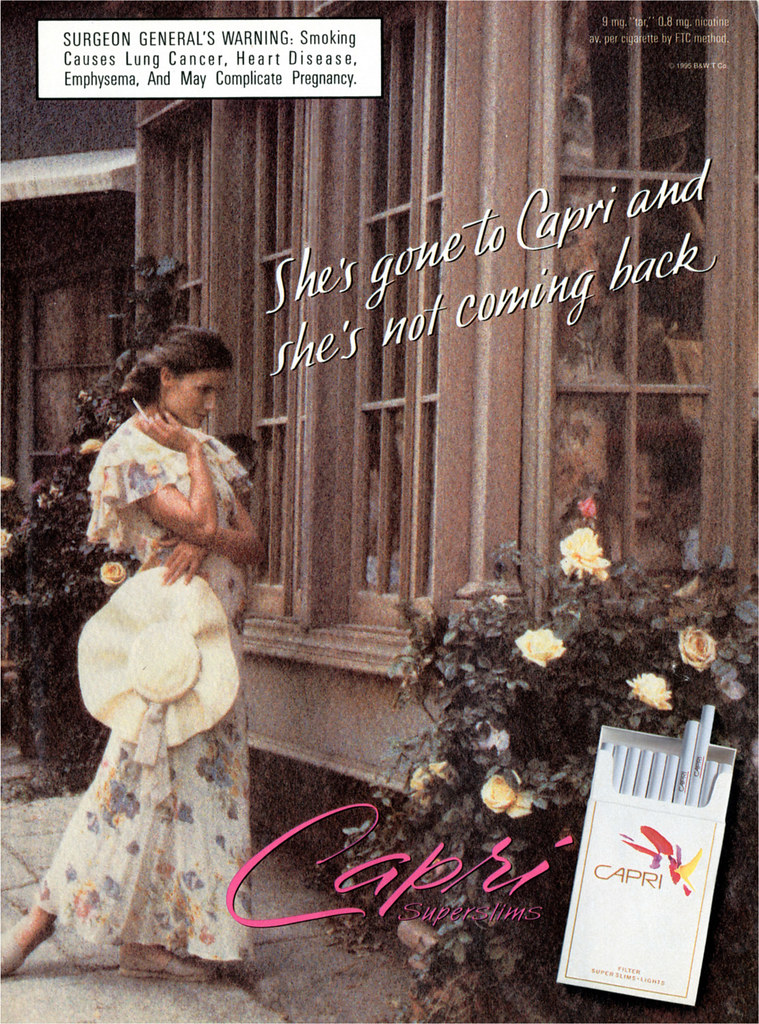 Capri cigarette advertisement | cig ads | Flickr