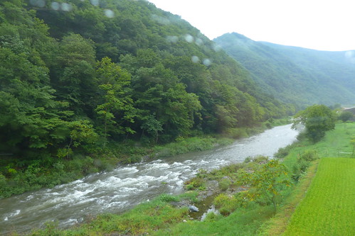閉伊川 heiriver river water forest paddy 山田線 yamadaline 車窓 window