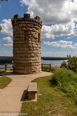 Julien Dubuque Monument overlooking the Mississippi River