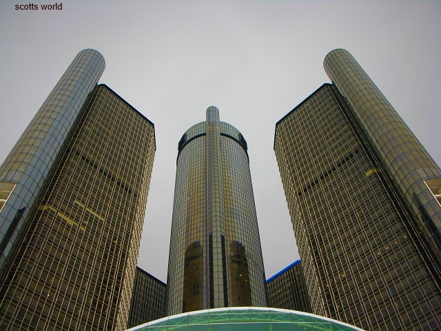 The RenCen before the sky cleared