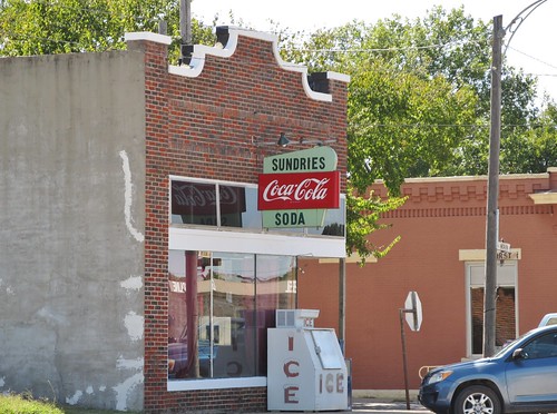 hamilton kansas midwest smalltown building architecture sign cocacola grocerystore brick store storefront