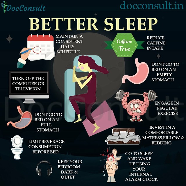 Healthy sleep habits can make a big difference in your quality of life. Having healthy sleep habits is often referred to as having good sleep hygiene. Try to keep the following sleep practices on a consistent basis: https://goo.gl/39xiz3 https://docconsul