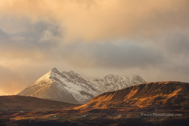 Cuillin at Sunset, from Tokavaig. Sleat. Isle of Skye. Scotland