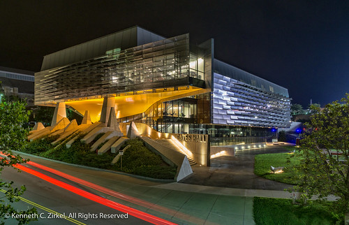 Gates Hall at night, Cornell University