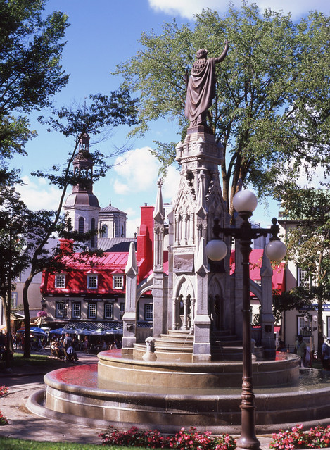 Monument of Faith Fountain in Place d'Armes