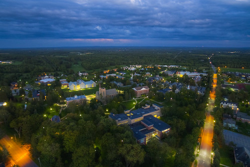 hdr aerial drone quadcopter dji phantom3 canton newyork northcountry evening dusk stlawrence university college campus