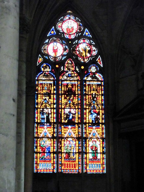 Vidriera de la Catedral de Troyes. Francia.