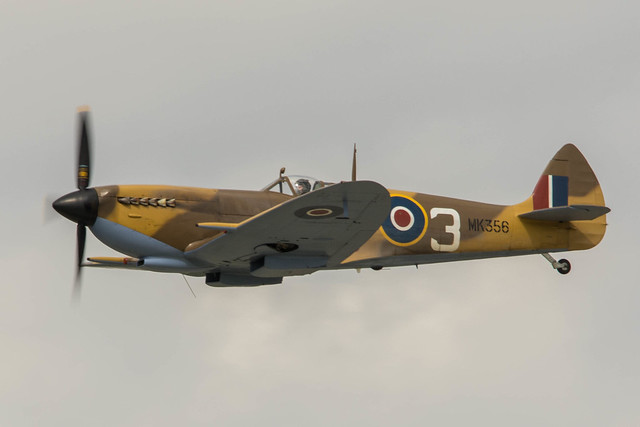 Flight, Supermarine Spitfire LF IXe, MK356, Wings and Wheels Airshow, 2018