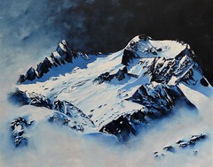 Ascension du mont blanc Acrylique sur toile 60x50cm  VENDU
