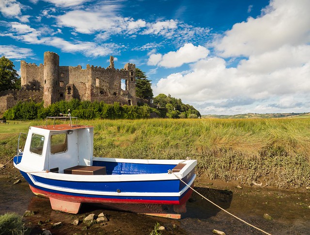 The Boat at Laugharne Castle.