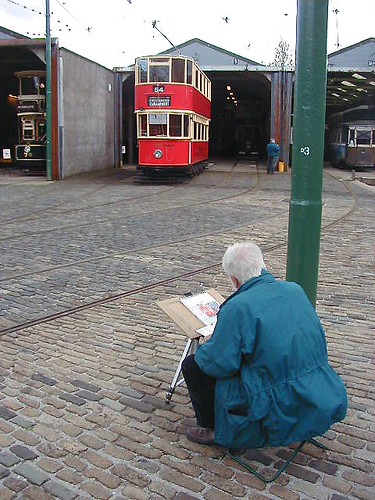 Artist at work at Crich #< | by Billogs