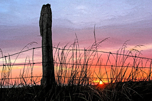 fence post august sunset oxford ohio