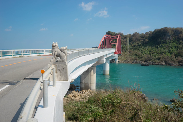 Cross-sea bridge in Okinawa.