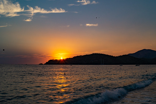 sunset sun sky dusk sea water oludeniz turkey travel holiday sony alpha a58