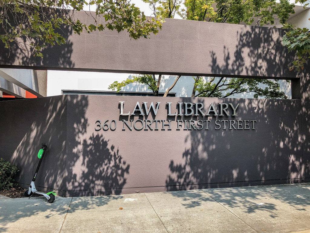 San Jose Law Library with Dockless Scooter