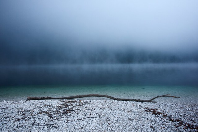 Misty morning at Lake Bohinj