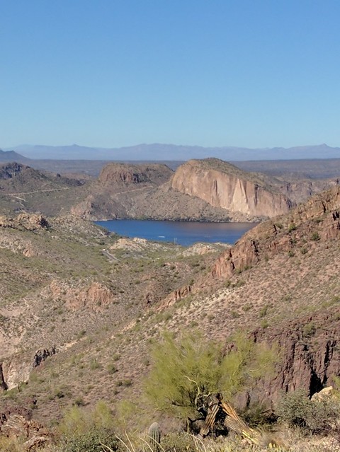 canyon lake seen on through hike from first water trail head to canyon lake