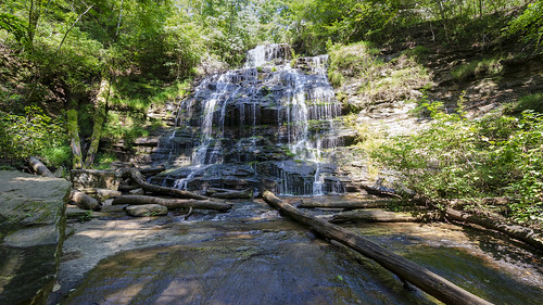 oconee station cove falls water outdoor landscape woods trees forest the south carolina waterfall