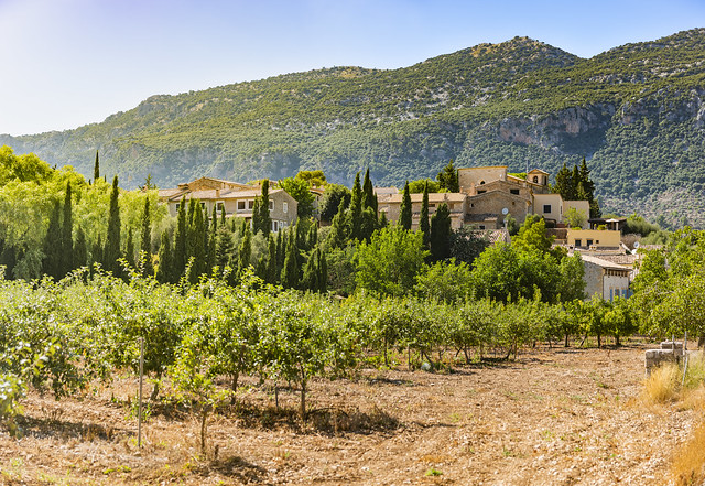 Landscape of Orient village, in Mallorca