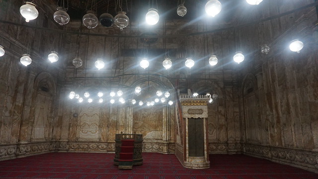 Minbar, The Great Mosque of Muhammad Ali Pasha, the Saladin Citadel of Cairo, Egypt.