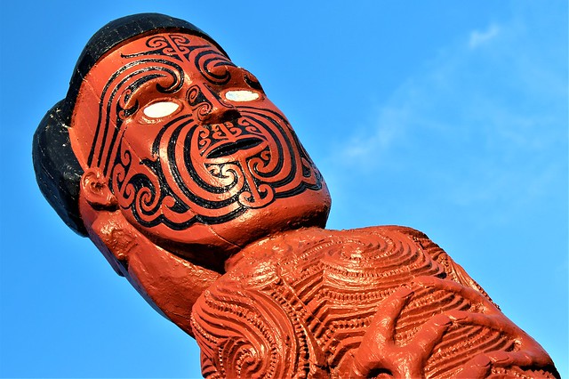 maori art, government gardens, rotorua, aotearoa / new zealand