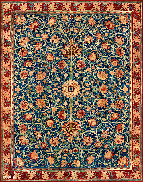 Holland Park Carpet by William Morris (1834-1896. Original from The MET Museum. Digitally enhanced by rawpixel.