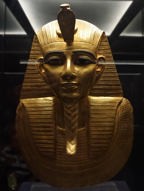 The Gold Burial Mask of King Psusennes I, Egyptian Museum & Royal Mummies Hall, Cairo, Egypt.