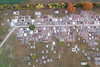 Über dem Sauerländer Friedhof vor Allerheiligen