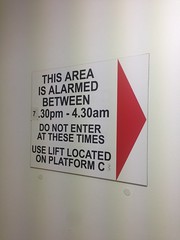 Sign inside Queen Street bus station, Brisbane