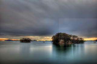 Matsushima bay sunset
