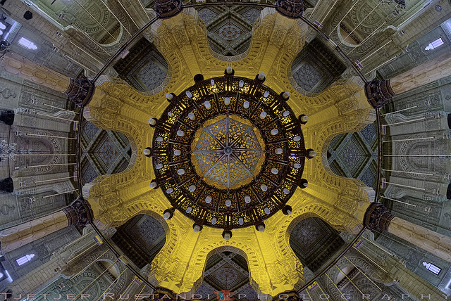 The columns and dome of Abu el-Abbas el-Mursi Mosque