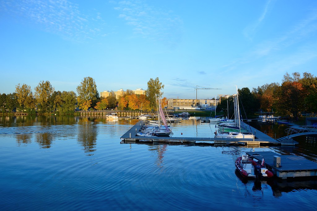 Ukiel Lake  , boat parking     ( Poland  2018' )