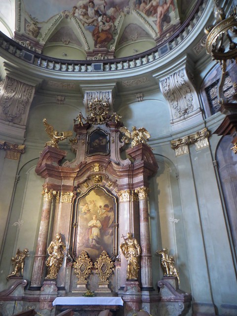 Chapelle, église baroque (1704-1755) St Nicolas, Malostranské náměstí, Mala Strana, Prague, République tchèque.