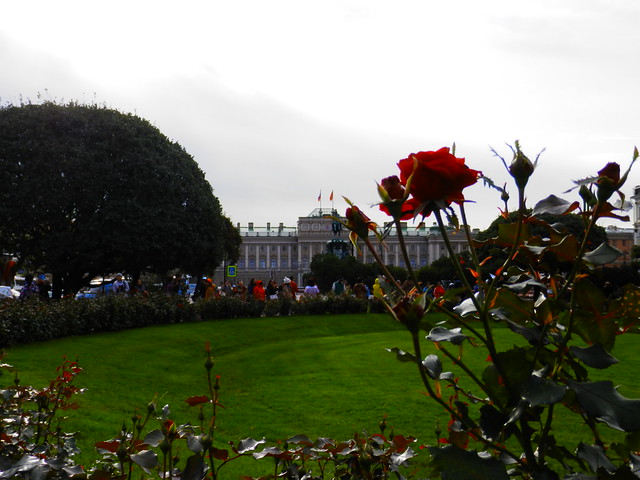 Mariinski-Palast durch Rosen
