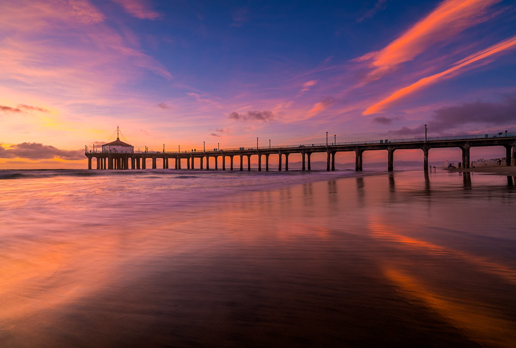 Manhattan Beach Sunset | Sunset at Manhattan Beach Pier in C… | Flickr