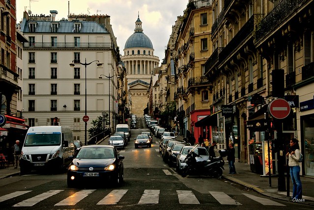 Vue du Panthéon et de la Rue des Carmes depuis le Boulevard Saint-Germain