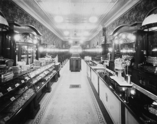 Interior of a restaurant showing a candy counter and soda … | Flickr