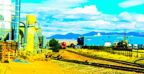 atsf kaf kingman arizona railroad switching sky