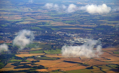aerial basing basingstoke oldbasing cloud clouds hampshire england summer september 2017 town