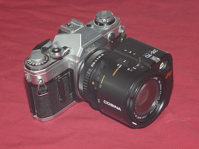 Canon AE-1 with Cosina AF zoom
