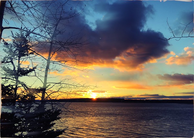 Tonight’s glorious sunset, Maine