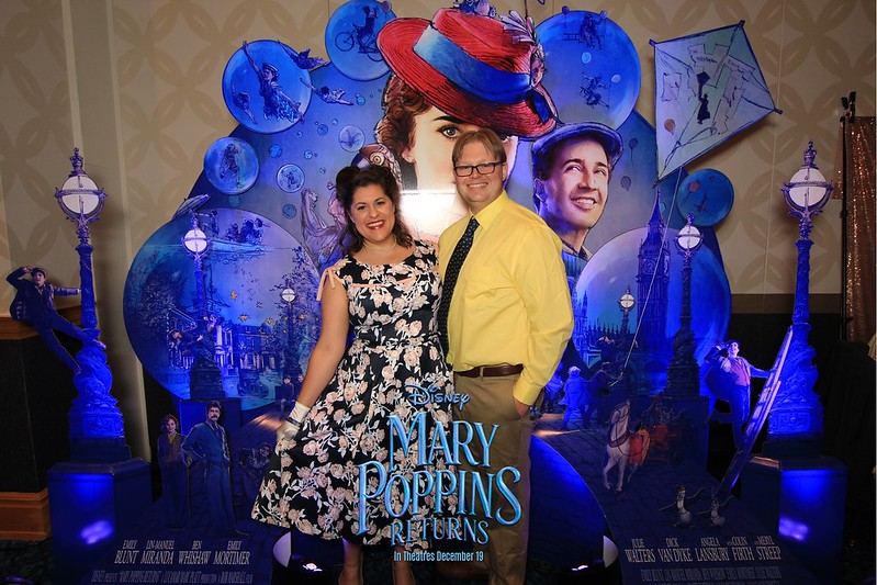 At the promo booth for Mary Poppins Returns