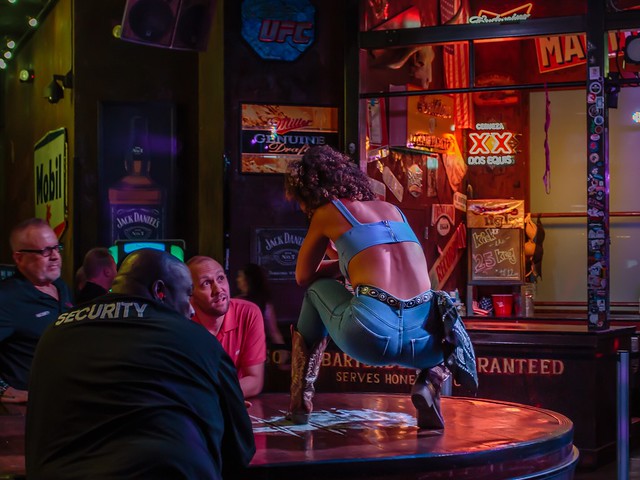 Dancing on the bar