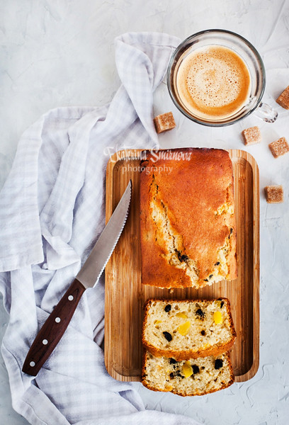 Fresh homemade delicious morning glory loaf cake